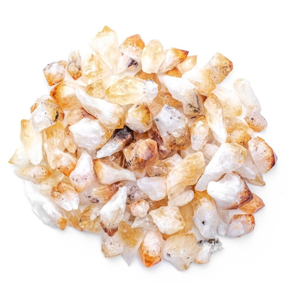 1 lb Citrine Points Rough Gemstones Bulk Crystals Wholesale Crafting Gem Rocks